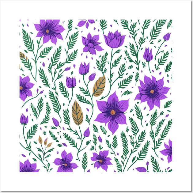 Flower pattern design Wall Art by webbygfx